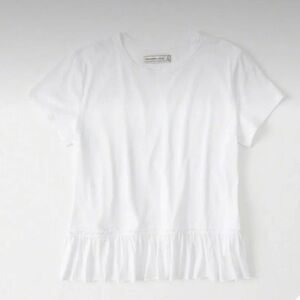 Abercrombie & Fitch Short Sleeves Peplum Top Size Small